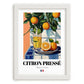 Citron Pressé – French Beverage Drink, Speakeasy Painting, placed in minimal white frame