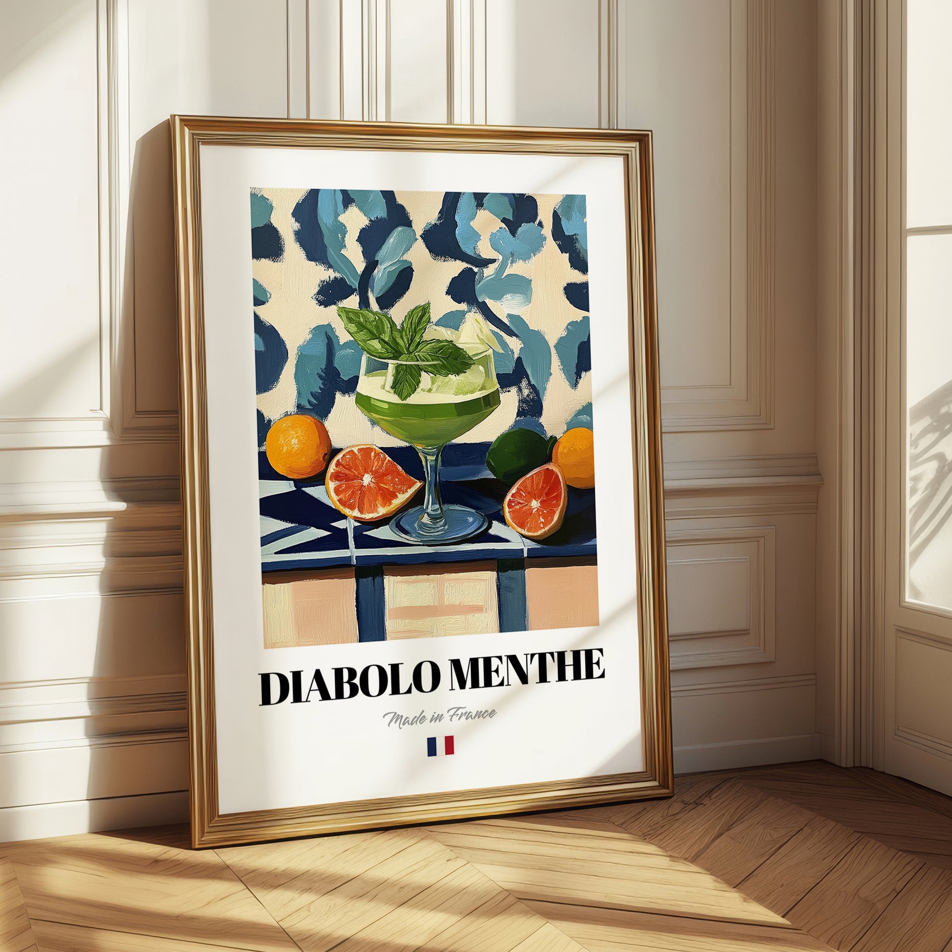 Diabolo Menthe – French Beverage Drink, Beach Bar Poster
