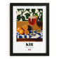 Kir – French Cocktail Drink, Hotel Lobby Poster, in sleek black frame