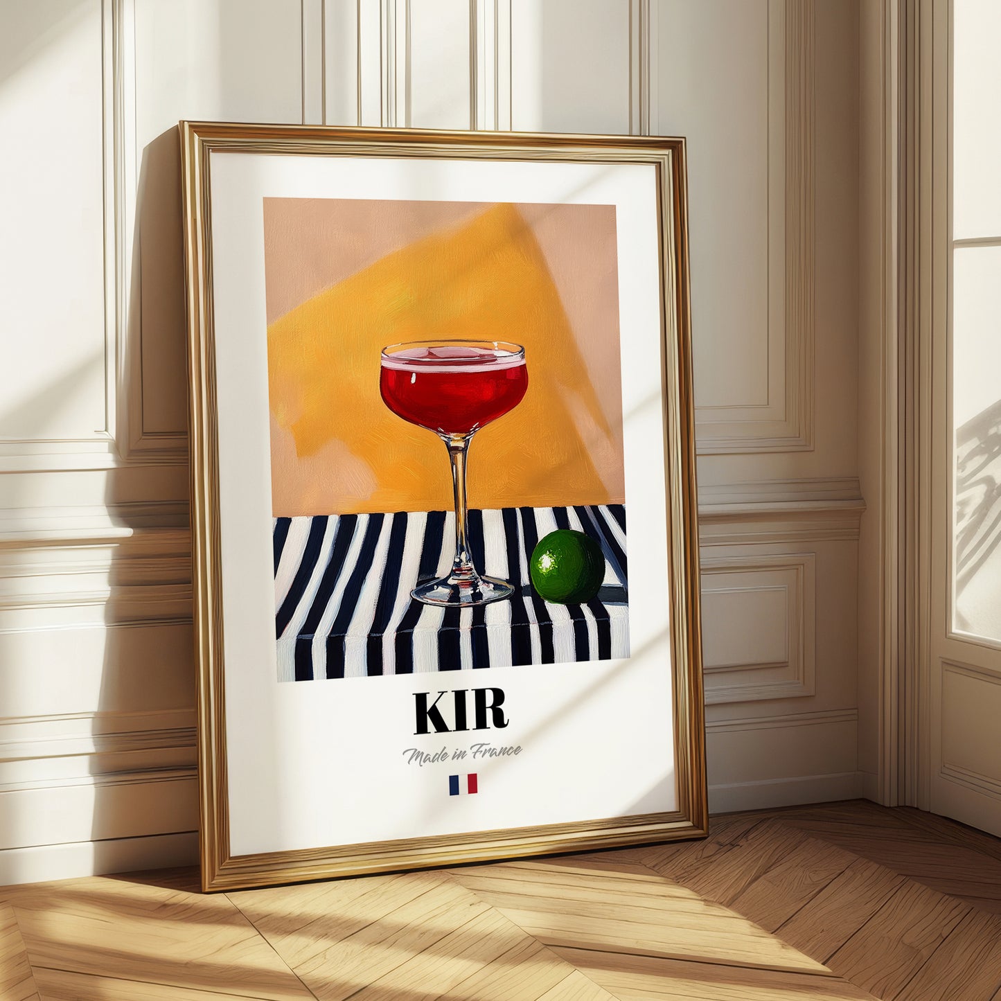 Kir – French Cocktail Drink, Beach Bar Still Life