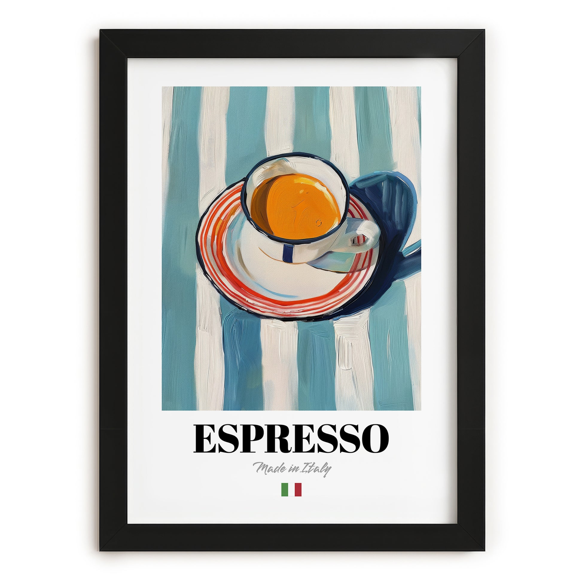 Espresso – Italian Coffee, Café Poster, in sleek black frame