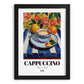 Cappuccino – Italian Coffee, Café Print, in sleek black frame