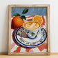 Caffè Latte – Italian Coffee, Espresso Bar Print, no-text version framed in wood