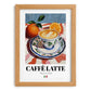 Caffè Latte – Italian Coffee, Espresso Bar Print, set in oak frame