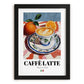 Caffè Latte – Italian Coffee, Espresso Bar Print, in sleek black frame