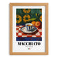 Macchiato – Italian Coffee, Café Poster, set in oak frame