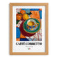Caffè Corretto – Italian Coffee, Coffeehouse Poster, set in oak frame