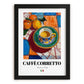 Caffè Corretto – Italian Coffee, Coffeehouse Poster, in sleek black frame