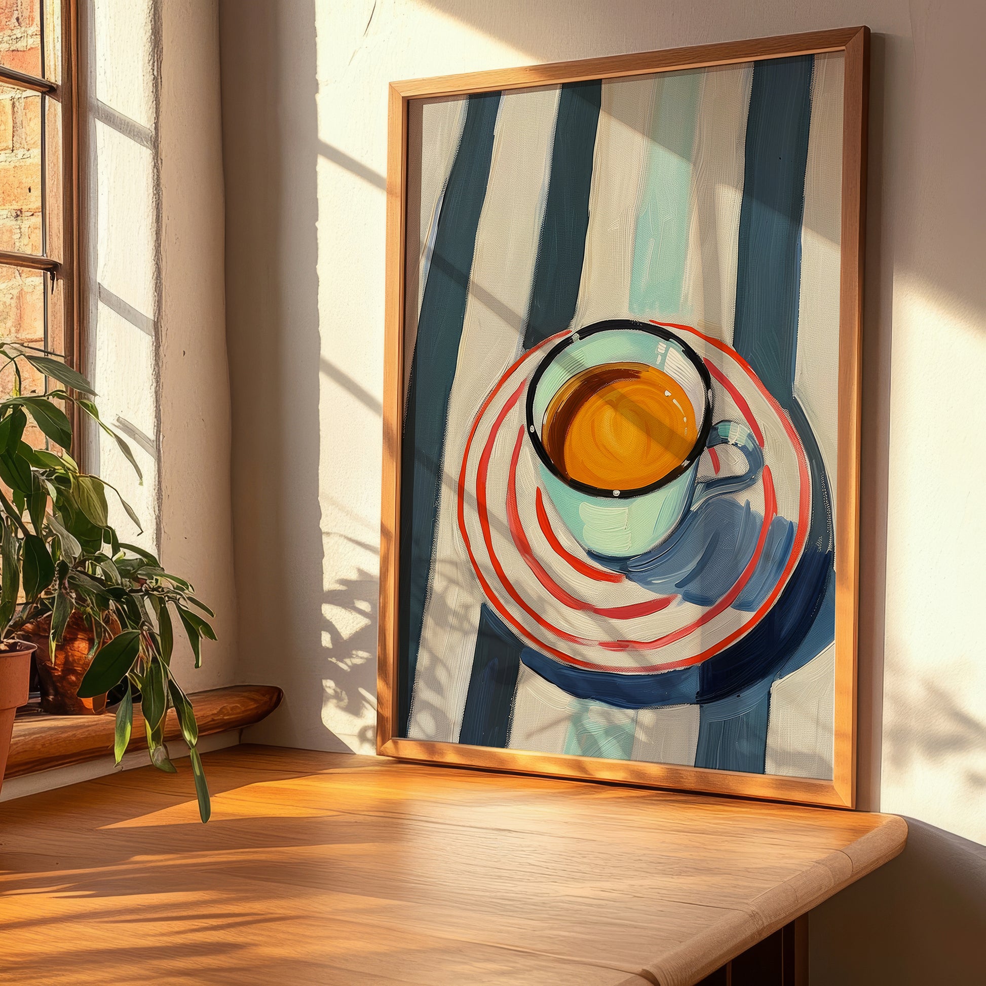 Caffè Corretto – Italian Coffee, Street Café Print, clean layout with no caption