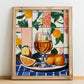 Amaretto – Italian Liqueur Drink, Hotel Lobby Poster, no-text version framed in wood