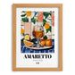 Amaretto – Italian Liqueur Drink, Hotel Lobby Poster, set in oak frame