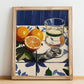 Sambuca – Italian Liqueur Drink, Beach Bar Poster, no-text version framed in wood