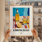 Limoncello – Italian Liqueur Drink, Rooftop Terrace Wall Art, styled in a charming Paris street view