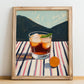 Chinotto – Italian Beverage Drink, Cocktail Lounge Poster, no-text version framed in wood
