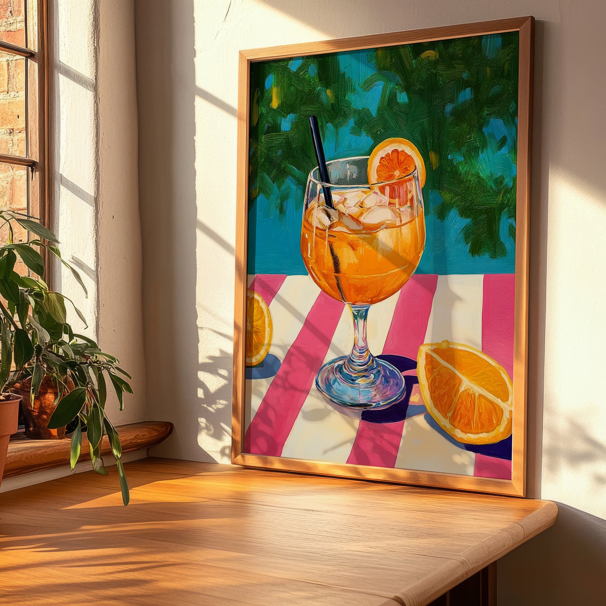 Spritz – Italian Cocktail Drink, Beach Bar Wall Decor, clean layout with no caption