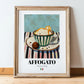 Affogato – Italian Coffee, Konditorei Wall Art, in wooden frame leaning on the floor