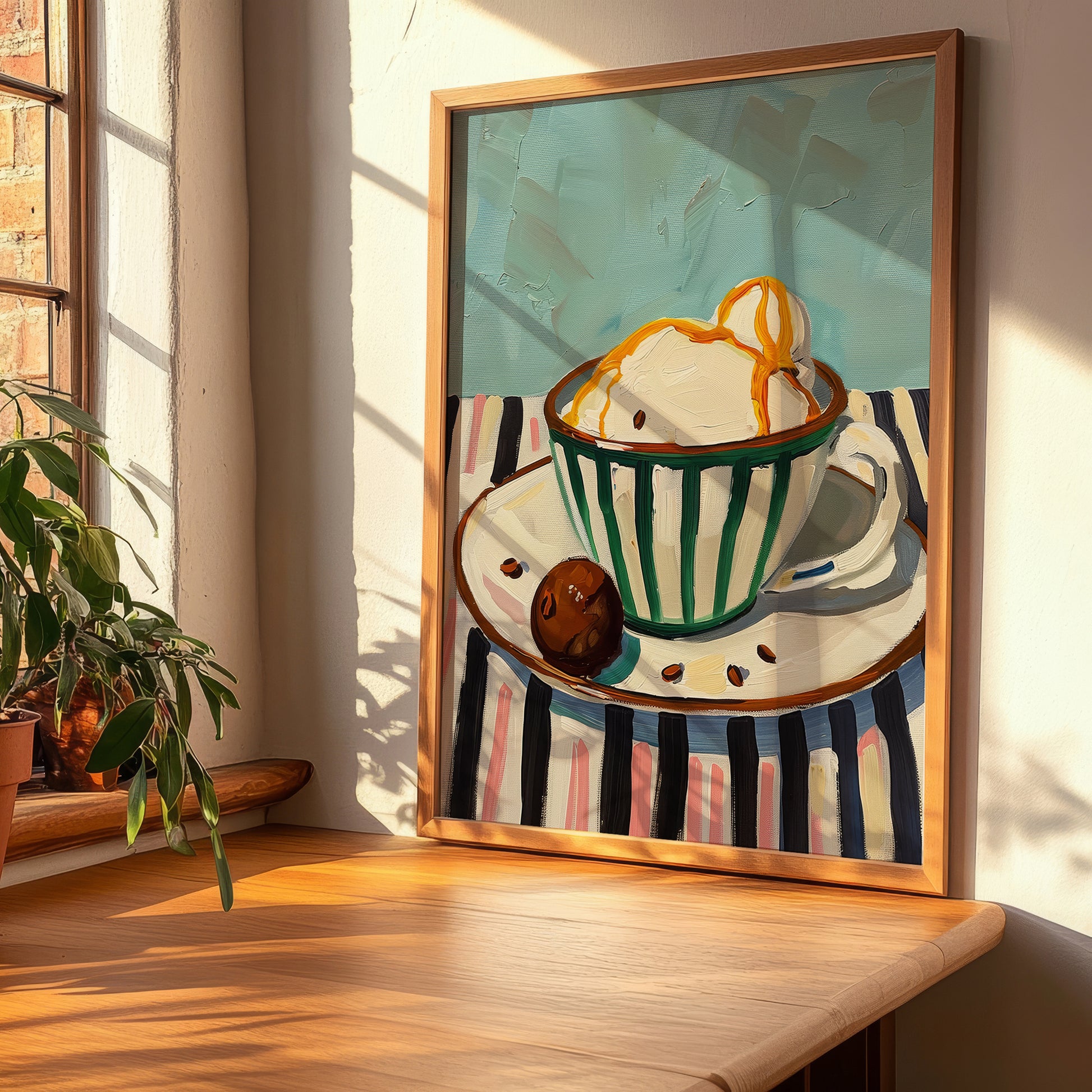 Affogato – Italian Coffee, Konditorei Wall Art, clean layout with no caption