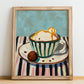 Affogato – Italian Coffee, Konditorei Wall Art, no-text version framed in wood