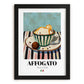 Affogato – Italian Coffee, Konditorei Wall Art, in sleek black frame