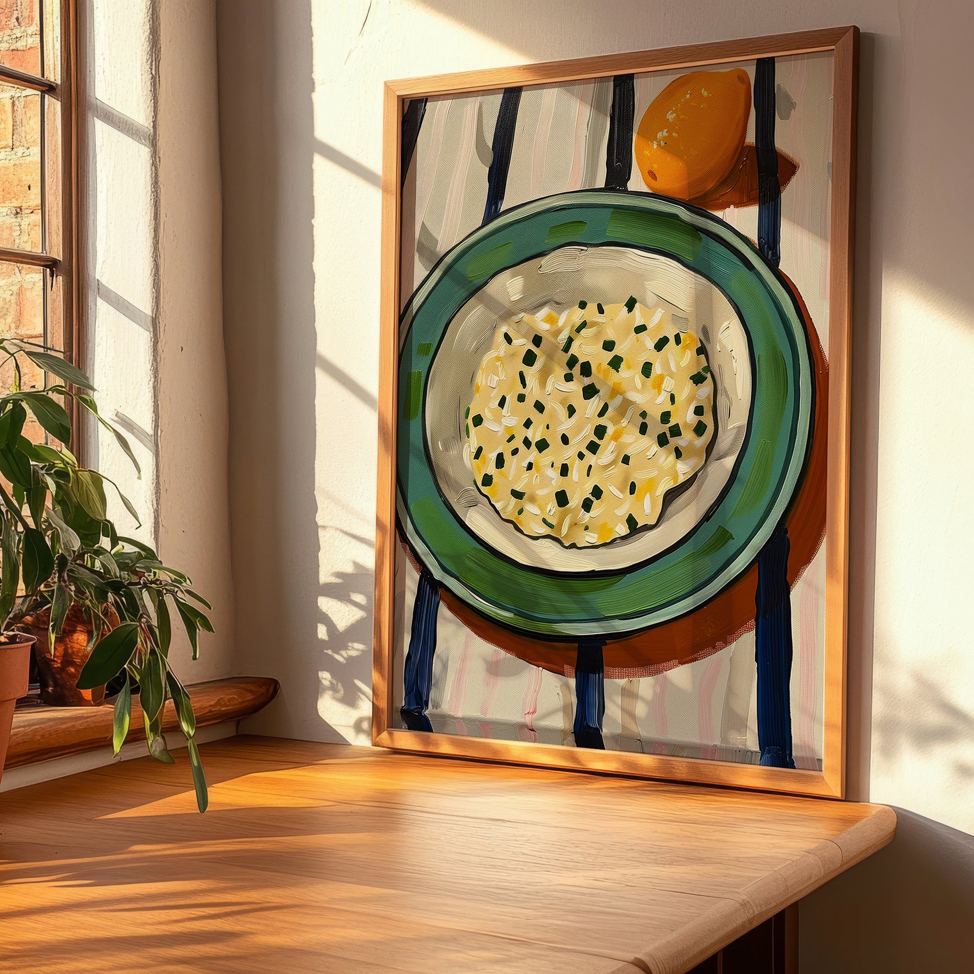 Risotto alla Milanese – Italian Rice Dish, Café Wall Art, clean layout with no caption