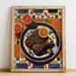 Ossobuco – Italian Stew Dish, Tavern Art, no-text version framed in wood