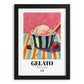 Gelato – Italian Ice Cream Gelato, Ice Cream Shop Art, in sleek black frame