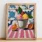 Gelato – Italian Ice Cream Gelato, Gelateria Still Life, no-text version framed in wood