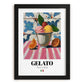 Gelato – Italian Ice Cream Gelato, Gelateria Still Life, in sleek black frame