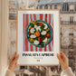 Insalata Caprese – Italian Salad Dish, Café Illustration, styled in a charming Paris street view