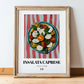 Insalata Caprese – Italian Salad Dish, Café Illustration, in wooden frame leaning on the floor