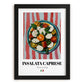 Insalata Caprese – Italian Salad Dish, Café Illustration, in sleek black frame