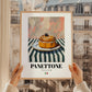 Panettone – Italian Bread Dish, Restaurant Art, styled in a charming Paris street view