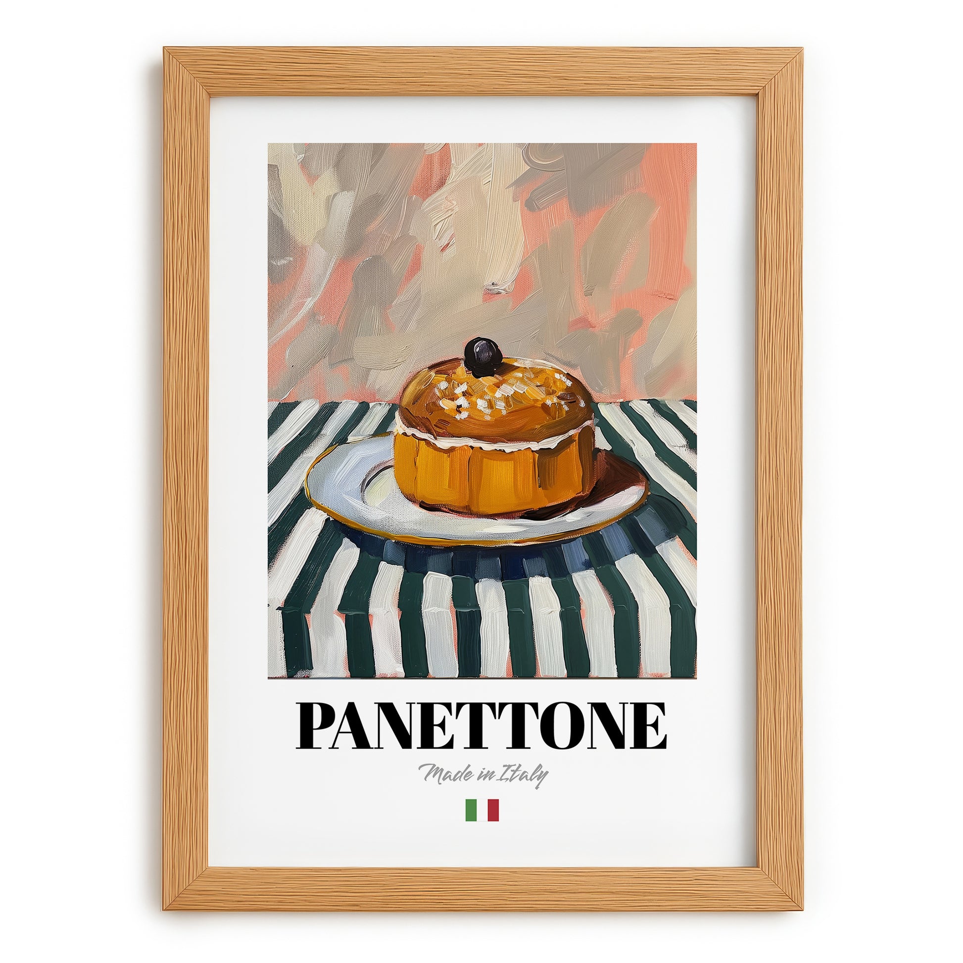 Panettone – Italian Bread Dish, Restaurant Art, set in oak frame