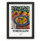 Tortellini – Italian Pasta, Ristorante Still Life, in sleek black frame