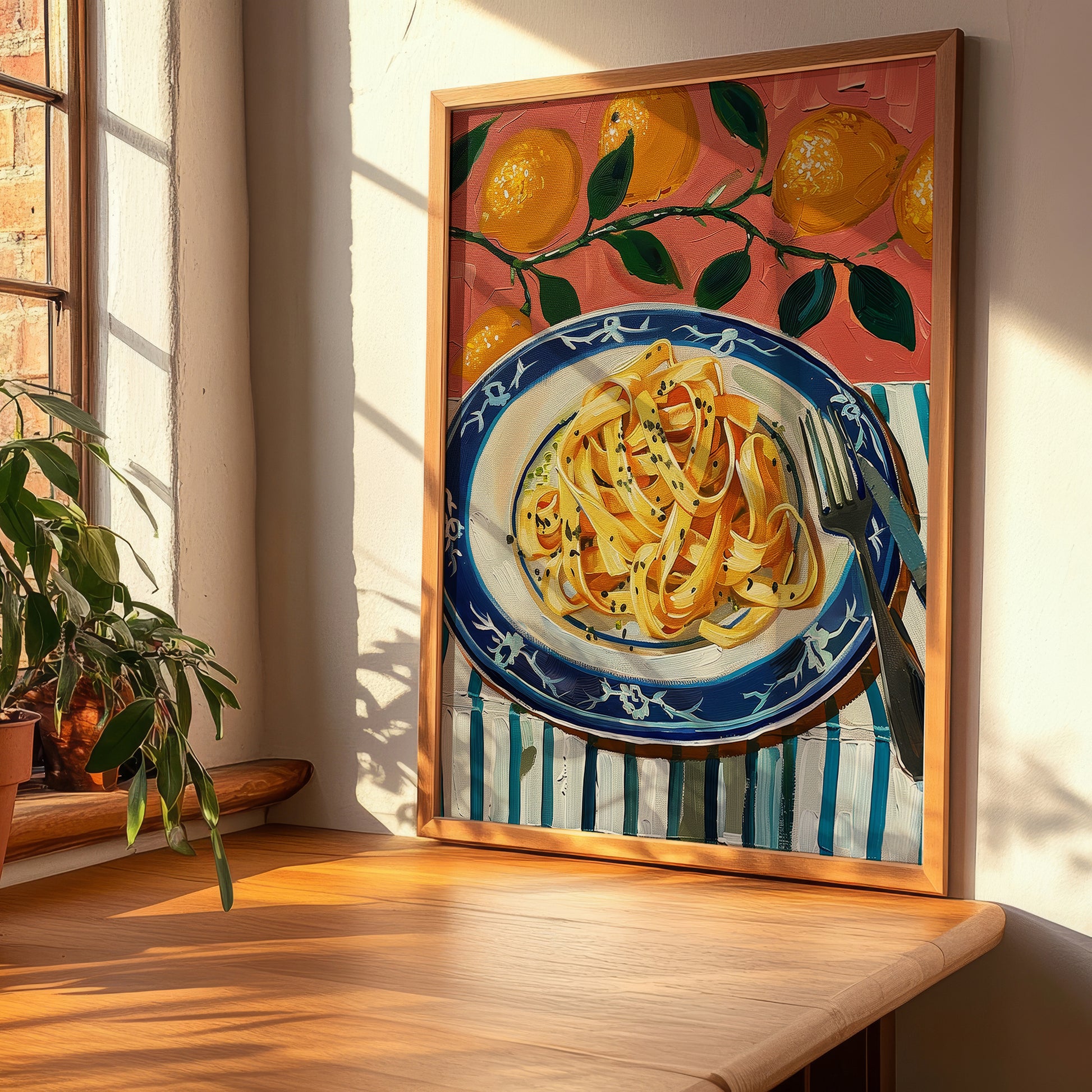 Cacio e Pepe – Italian Pasta, Restaurant Poster, clean layout with no caption
