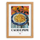Cacio e Pepe – Italian Pasta, Restaurant Poster, set in oak frame