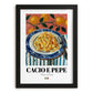 Cacio e Pepe – Italian Pasta, Restaurant Poster, in sleek black frame