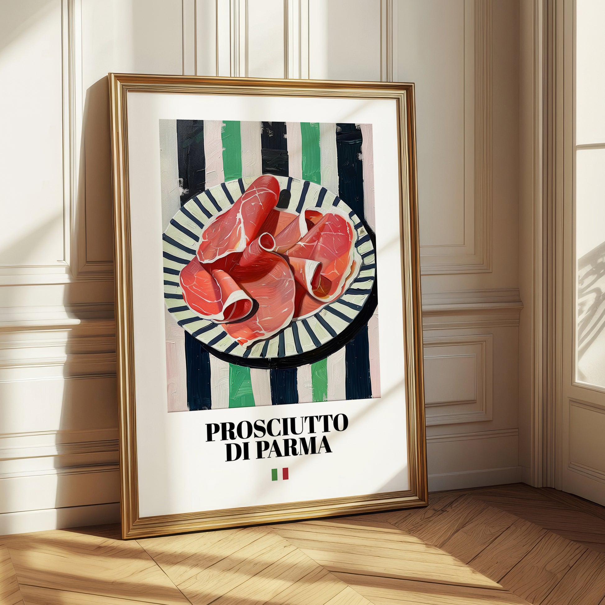 Prosciutto di Parma – Italian Meat Dish, Farmhouse Kitchen Painting