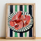 Prosciutto di Parma – Italian Meat Dish, Farmhouse Kitchen Painting, no-text version framed in wood