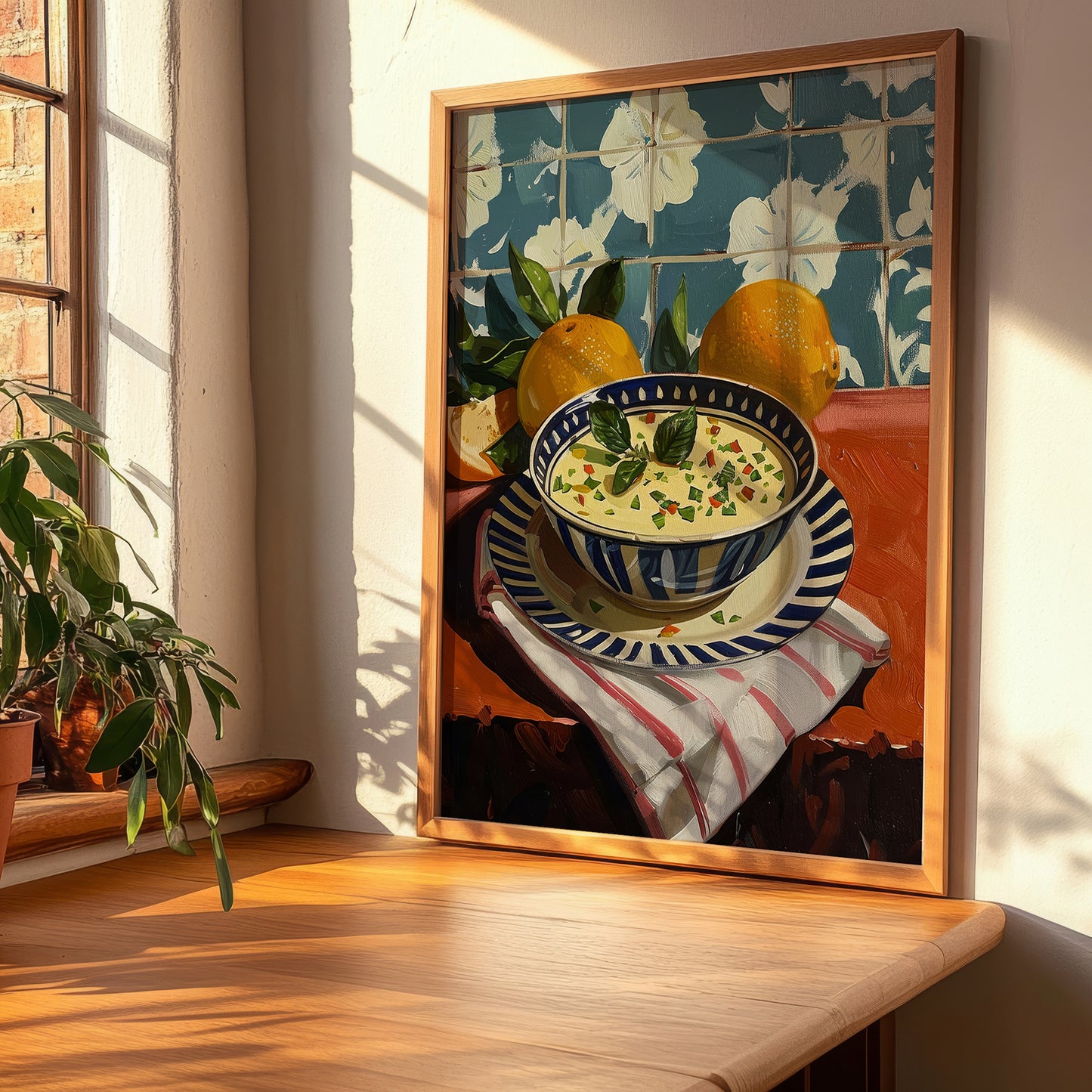 Stracciatella Soup – Italian Soup Dish, Farmhouse Kitchen Poster, clean layout with no caption