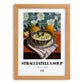 Stracciatella Soup – Italian Soup Dish, Farmhouse Kitchen Poster, set in oak frame