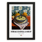 Stracciatella Soup – Italian Soup Dish, Farmhouse Kitchen Poster, in sleek black frame