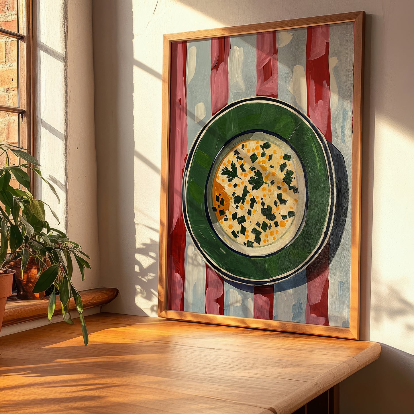 Stracciatella Soup – Italian Soup Dish, Restaurant Print, clean layout with no caption