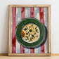 Stracciatella Soup – Italian Soup Dish, Restaurant Print, no-text version framed in wood
