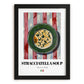 Stracciatella Soup – Italian Soup Dish, Restaurant Print, in sleek black frame