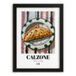 Calzone – Italian Pizza, Pizzeria Wall Art, in sleek black frame