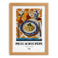 Pici Cacio e Pepe – Italian Pasta, Osteria Print, set in oak frame