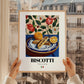 Biscotti – Italian Biscuits Dish, Bistro Print, styled in a charming Paris street view