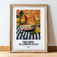 Tiramisu al Limoncello – Italian Dessert Dish, Restaurant Painting, in wooden frame leaning on the floor