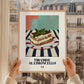 Tiramisu al Limoncello – Italian Dessert Dish, Bistro Wall Art, styled in a charming Paris street view